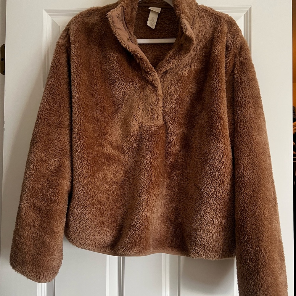 Cozy Brown Faux Fur Sweater